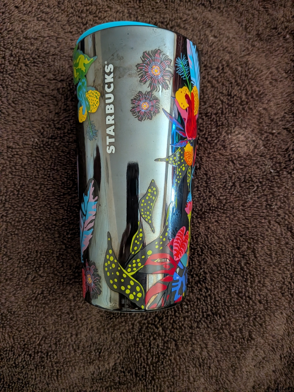 Starbucks Metallic Floral Travel Tumbler - Multicolor